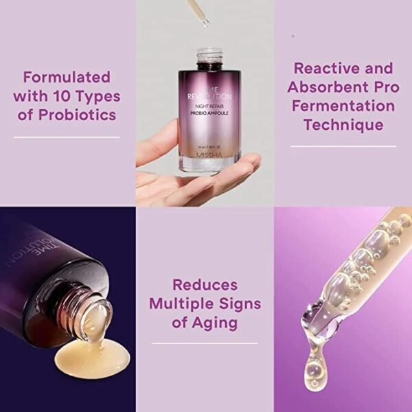 Missha Time Revolution Night Repair Probio Ampoule - Image 4